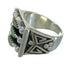 Genuine Sterling Silver Turquoise Needlepoint Water Wave Ring Size 5 FX90562